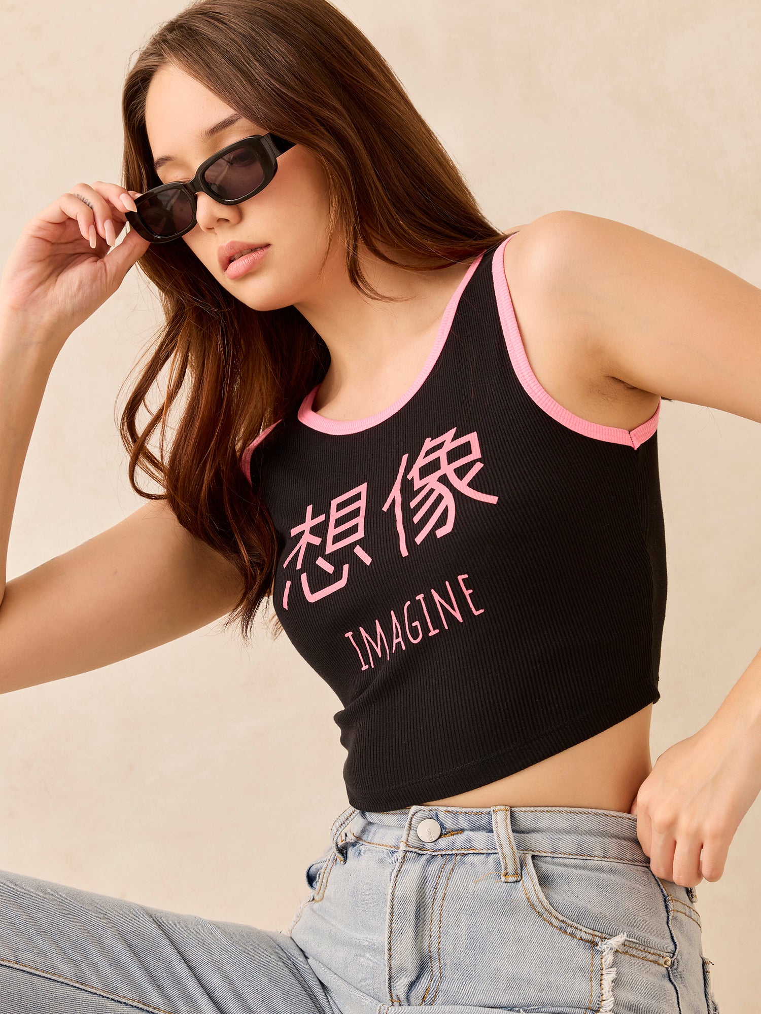 Black Crew Neck Graphic T-Shirt