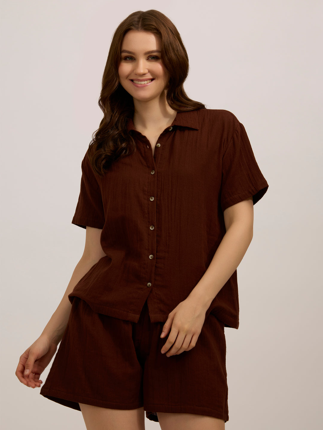 Brown Relaxed Co-Ord Set