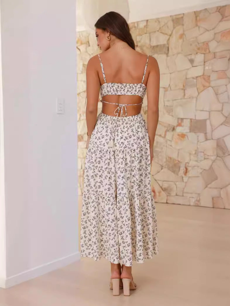 Black Square Neck Side Cut Out Maxi Dress