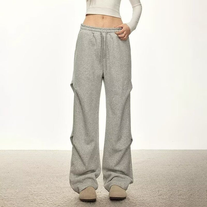 Pin Tucked Grey Joggers
