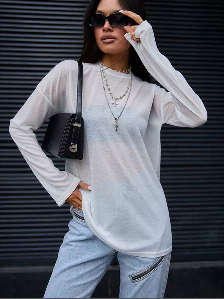 White Drop Sleeves Oversized