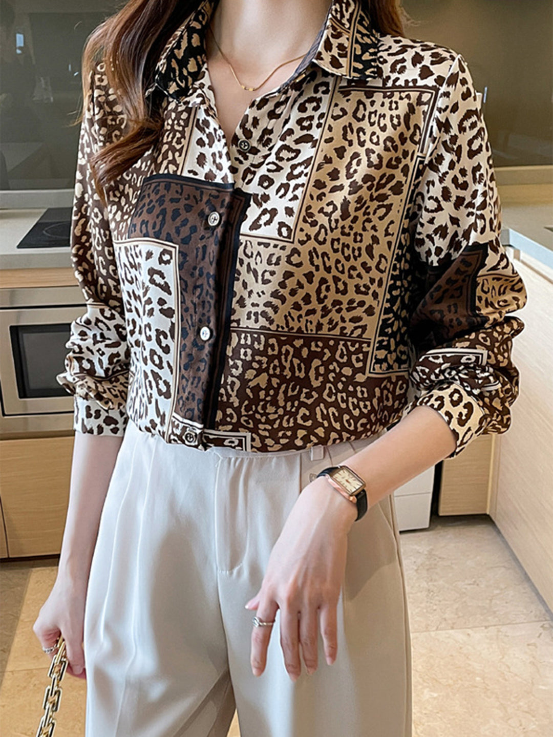 Multi Animal Printed Button Down Shirt