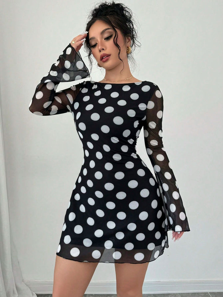 Black Full Sleeve Fitted Dress