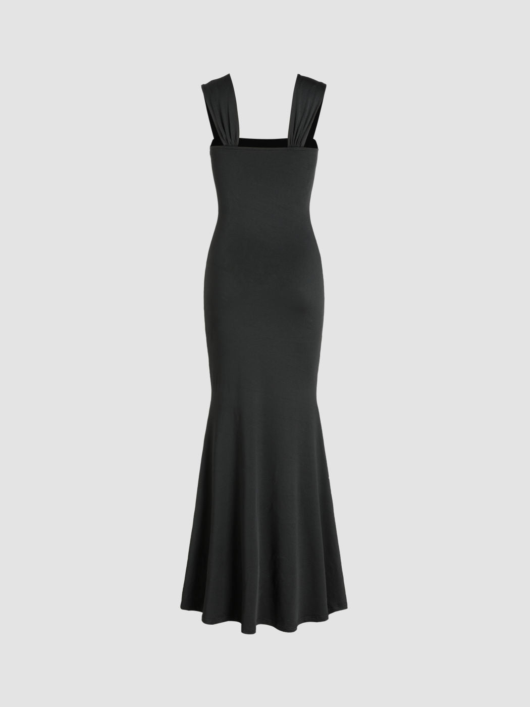 Black Sleeveless Square Neck Dress