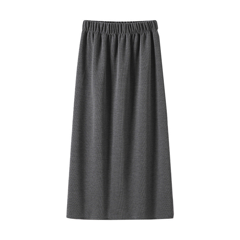 Grey Elasticated A-Line Skirt