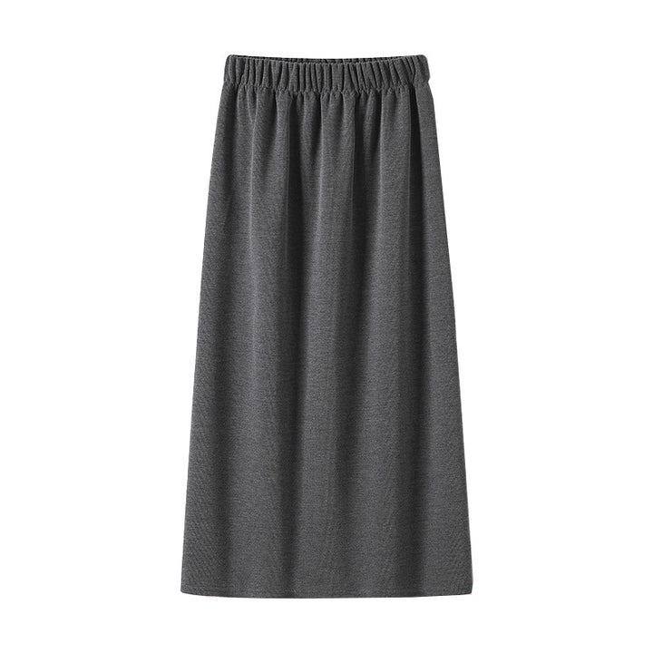 Grey Elasticated A-Line Skirt