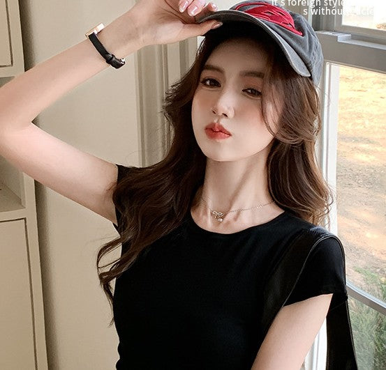 Black Basic Crop T-Shirt