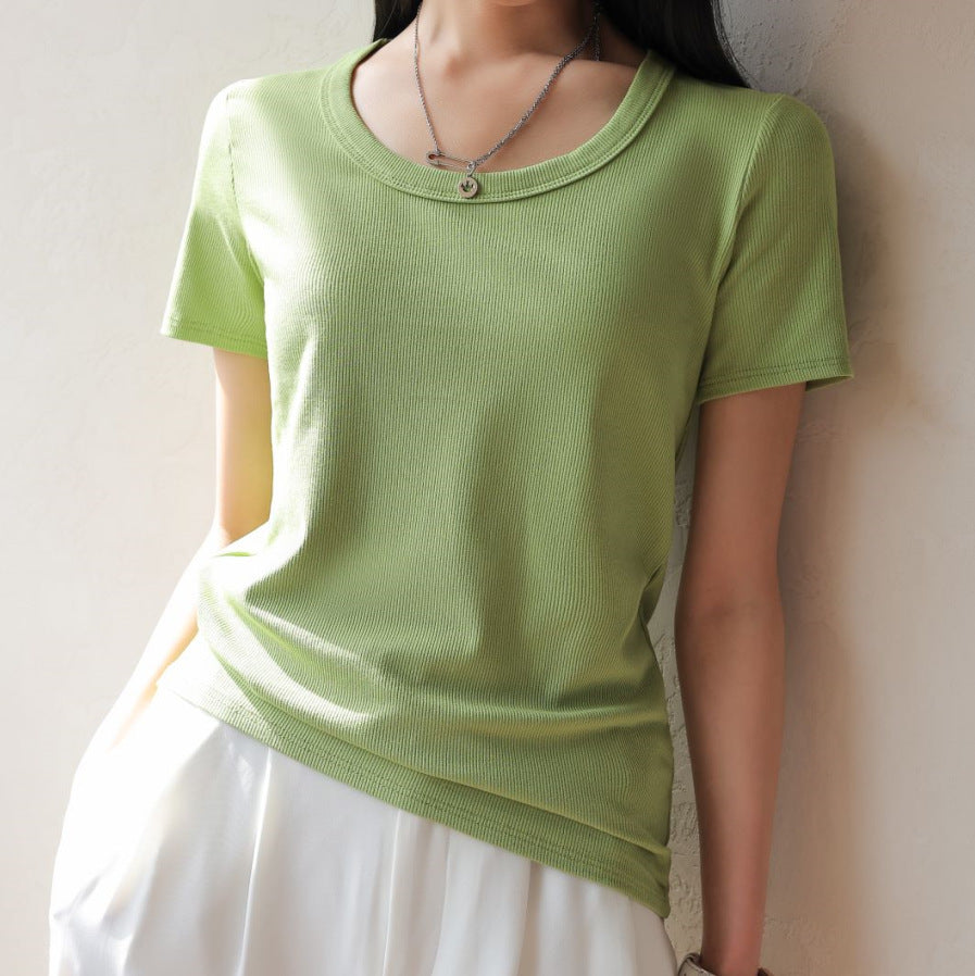 Lime Round Neck Relaxed Fit T-Shirt