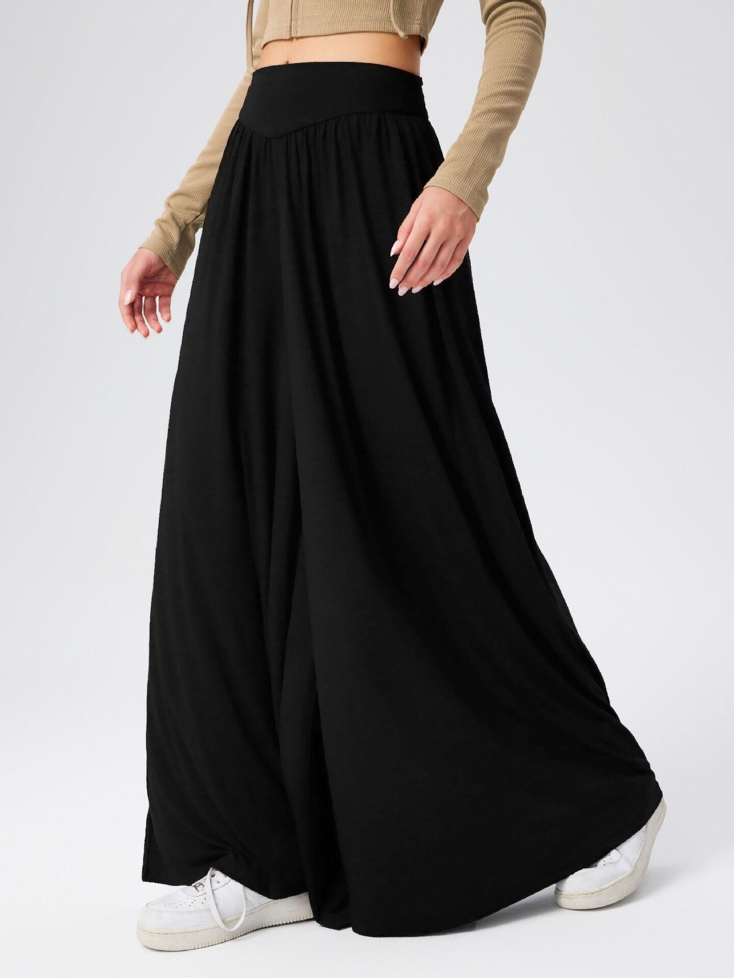 Exaggerated Black Flair Pants