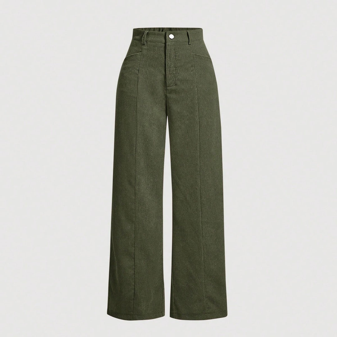 Olive Sidelant Pocket Trousers