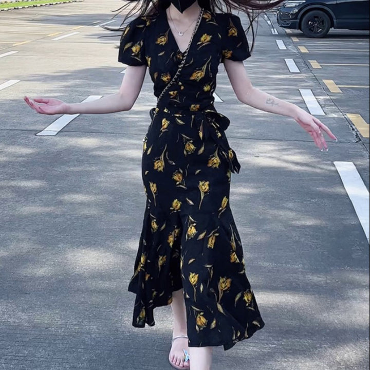 Black A-Line Maxi Dress