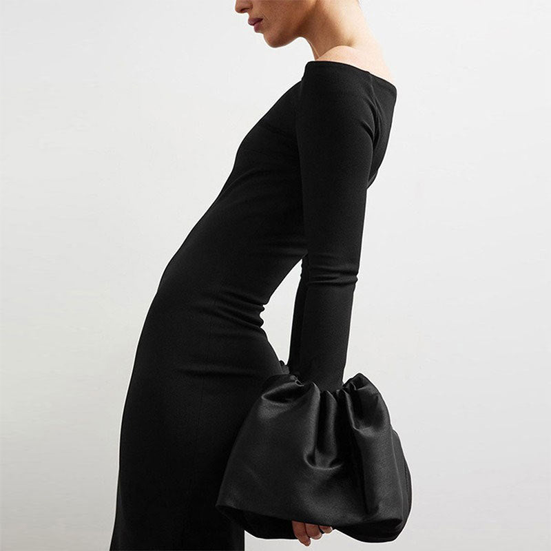 Black Off-Shoulder Bodycon Dress