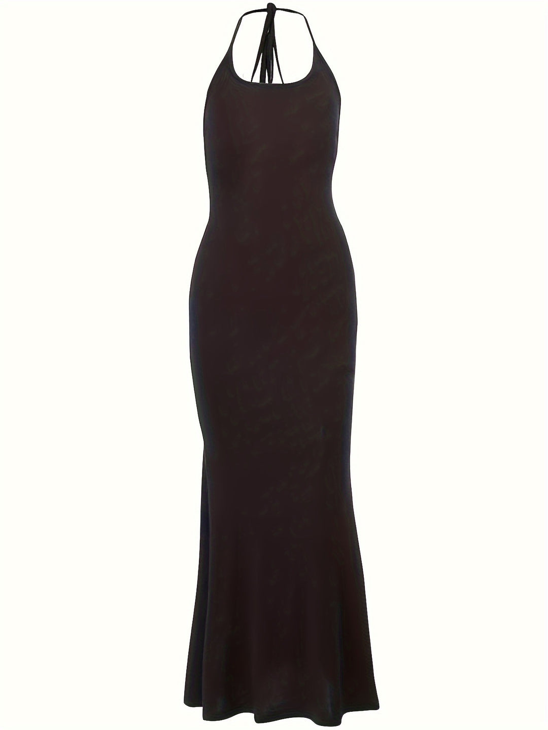 Black Halter Neck Backless Bodycon Dress