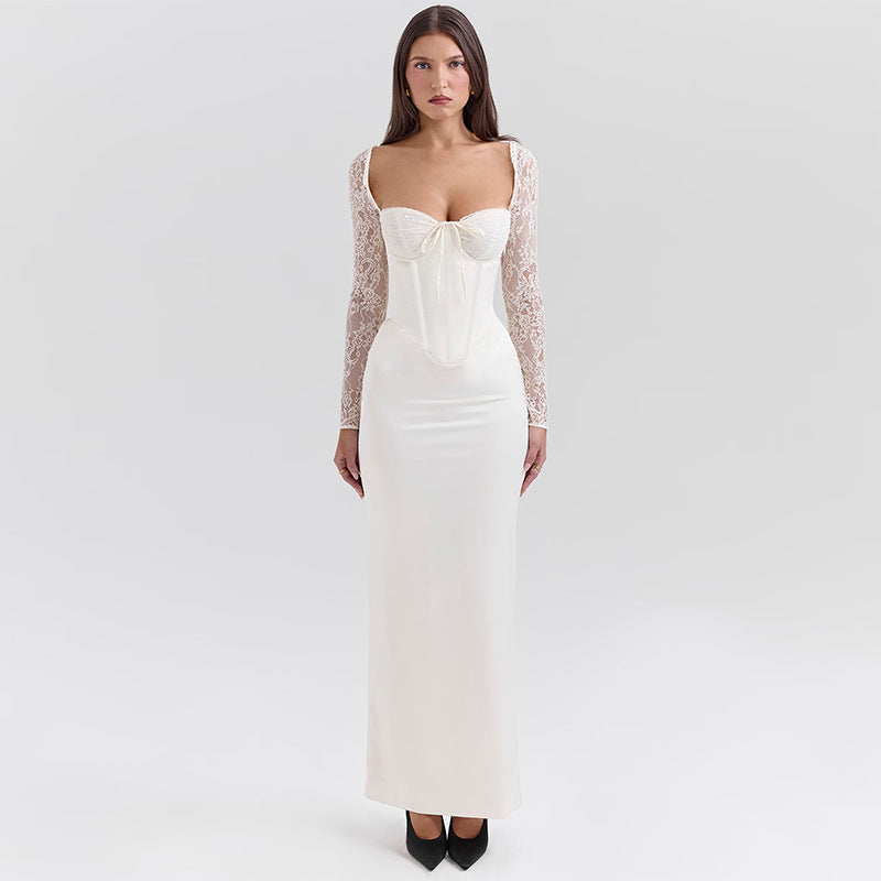 White Corset Maxi Dress