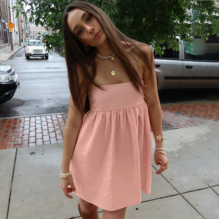 Pink Slip Mini Dress