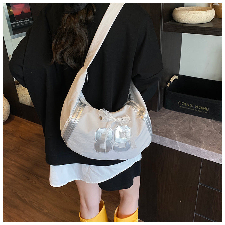 Grey Old School Shoulder Bag
