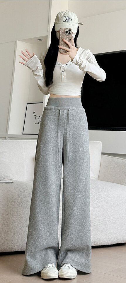 Charcoal Baggy Fit Elasticated Drawstring Joggers