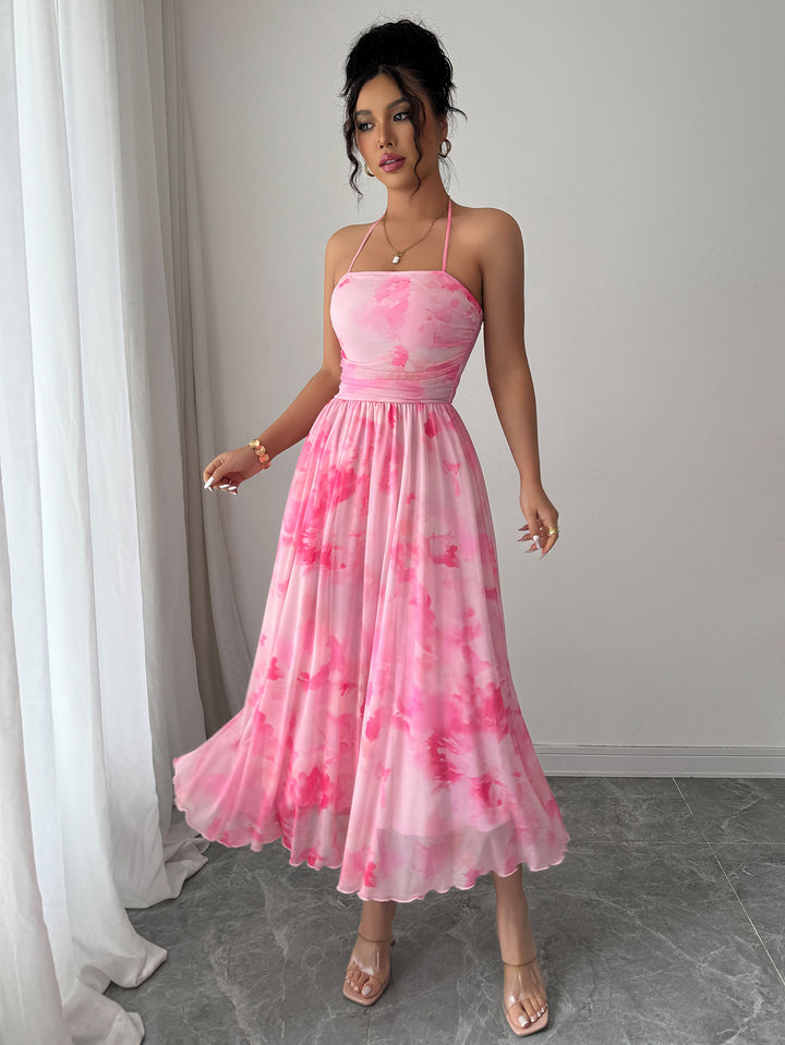 Pink Shoulder Strap Dress
