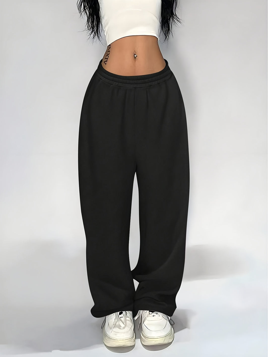 Black Low Waist Sweatpants