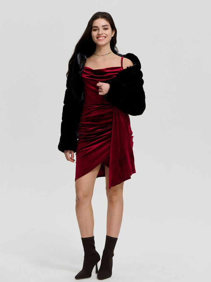 Red Velvet Party Dress