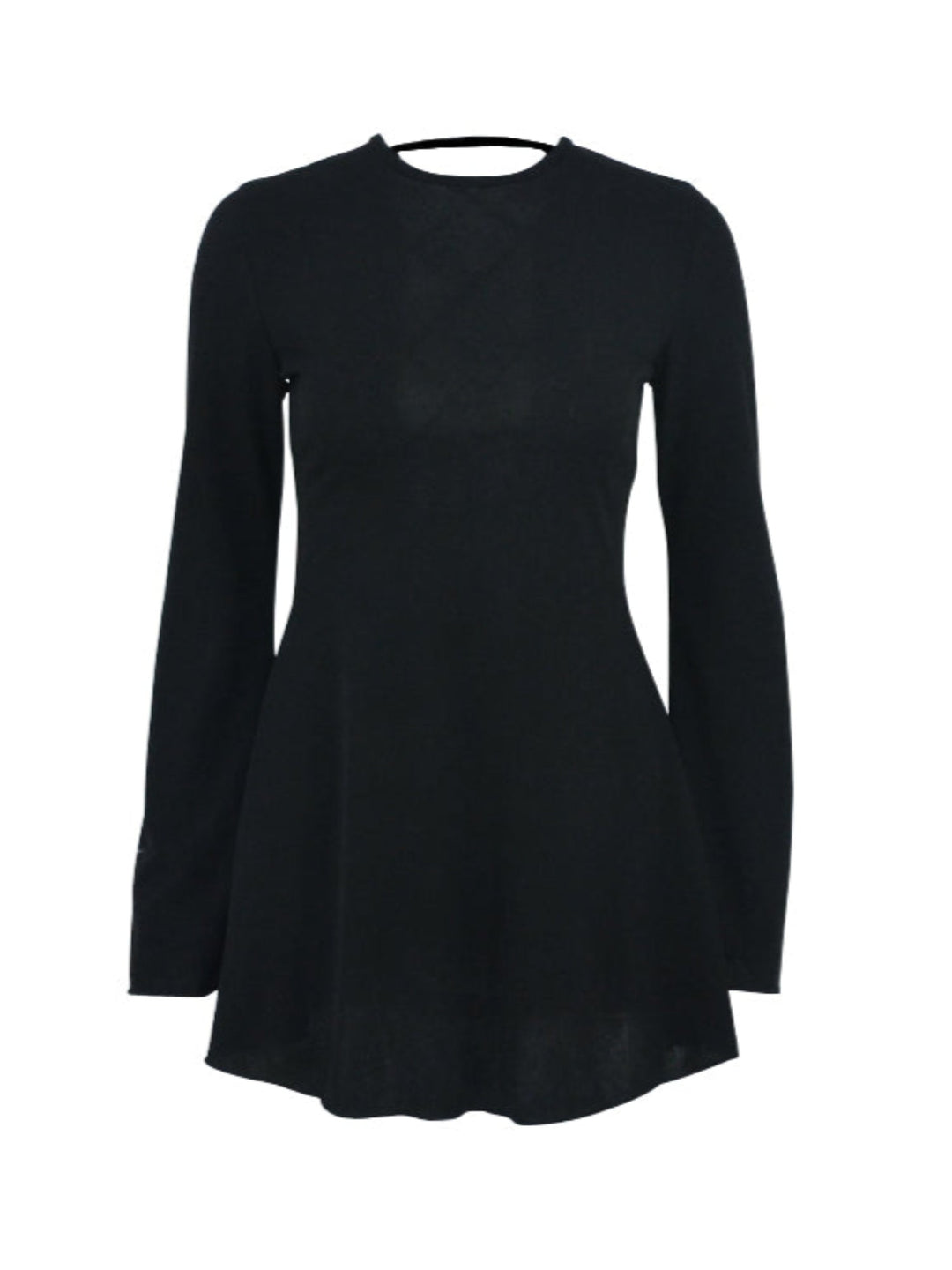 High Neck Bell Sleeves Mini Dress