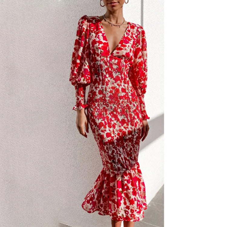 Red Midi Vacay wear Dresses & Jumpsuits