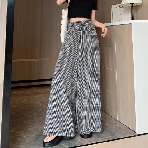 Black Ultra Wide Textured Pants
