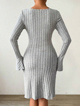 Grey Bell Sleeve Dress
