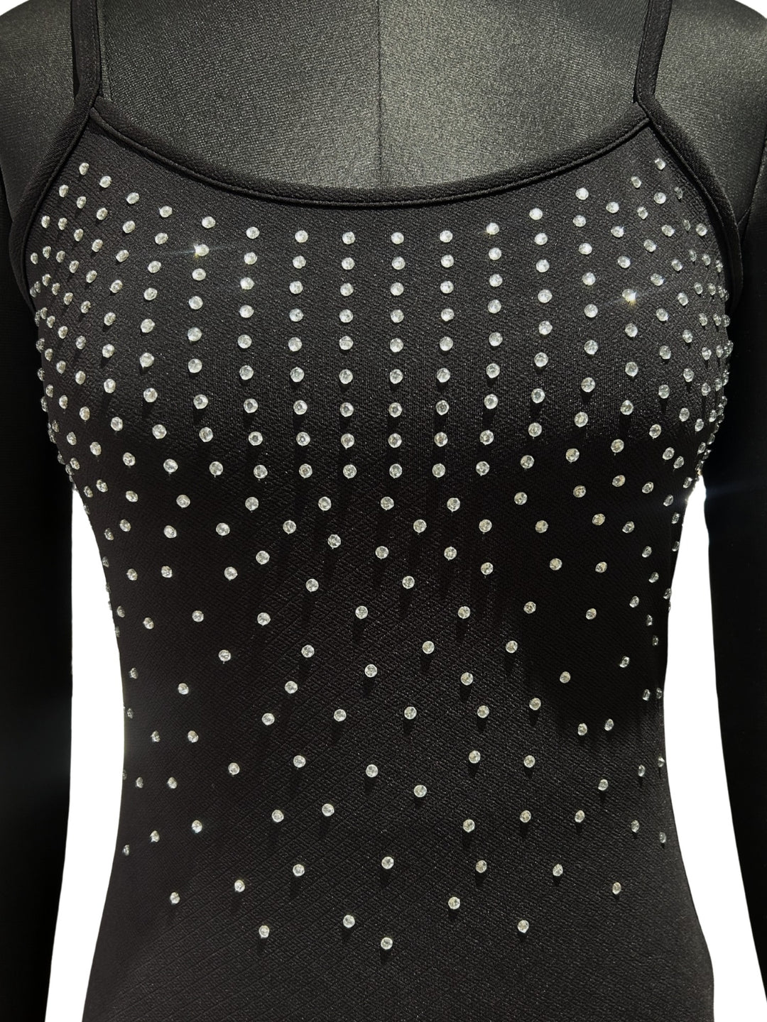 Black Fitted Bodycon Embellished Dress