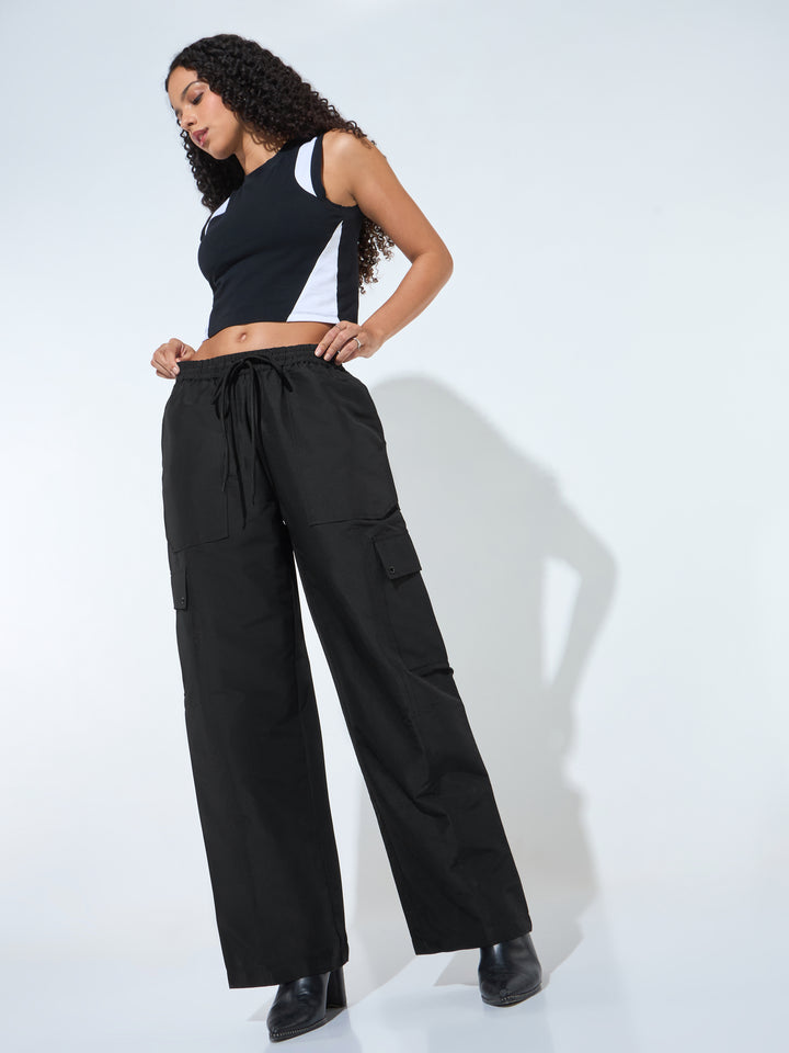 Black Baggy Fit Trouser