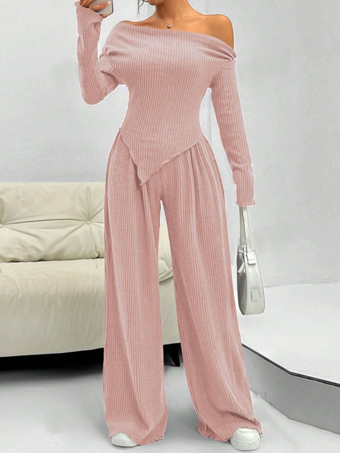Pink Top And Pant Co-Ord Set