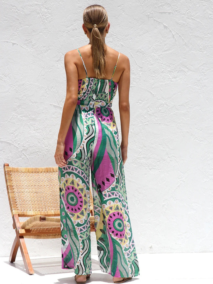 Multi Spaghetti Strap Floral Printed Dress