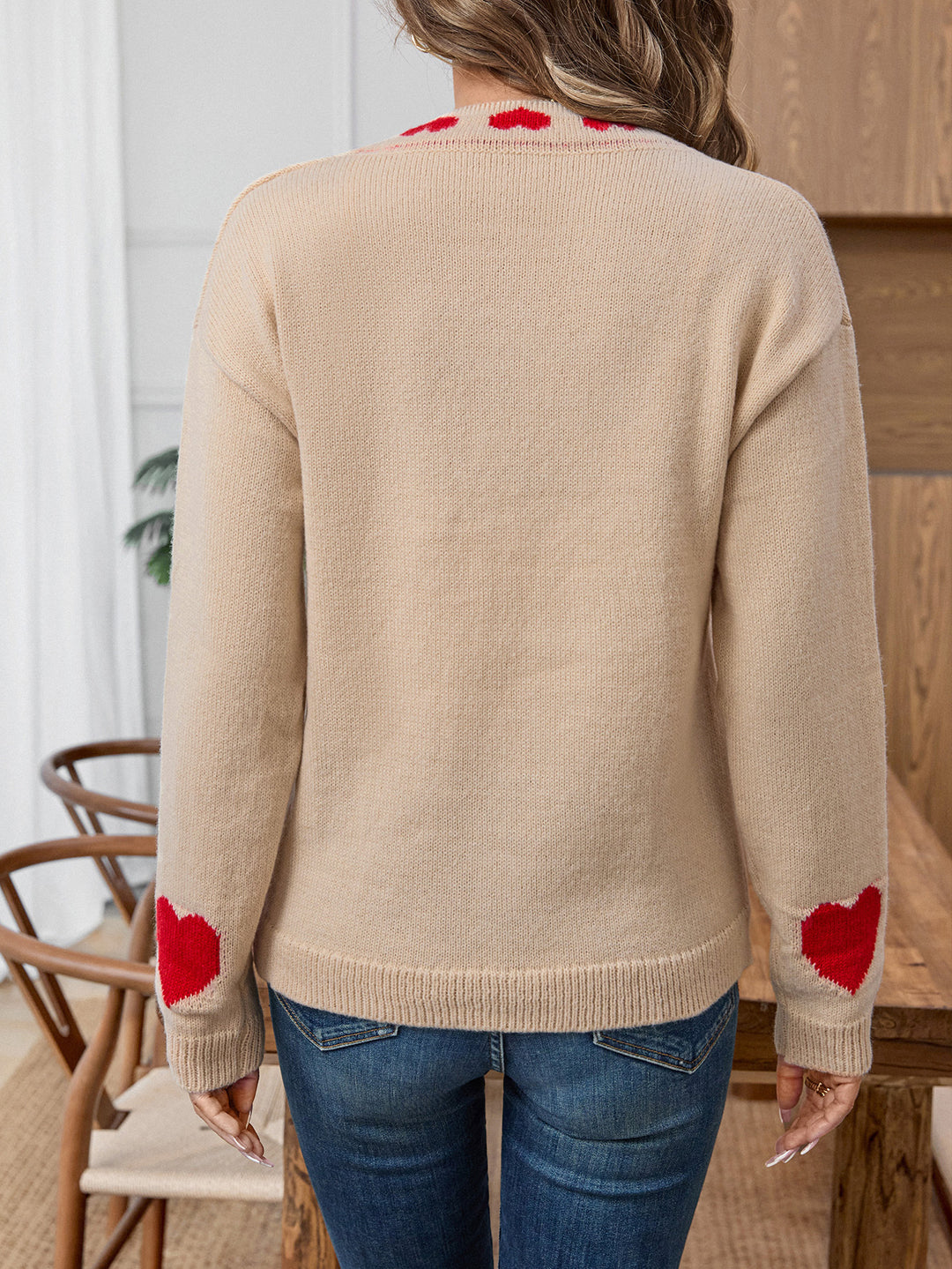 Beige Full Sleeves Printed Front Tie Up Cardigan