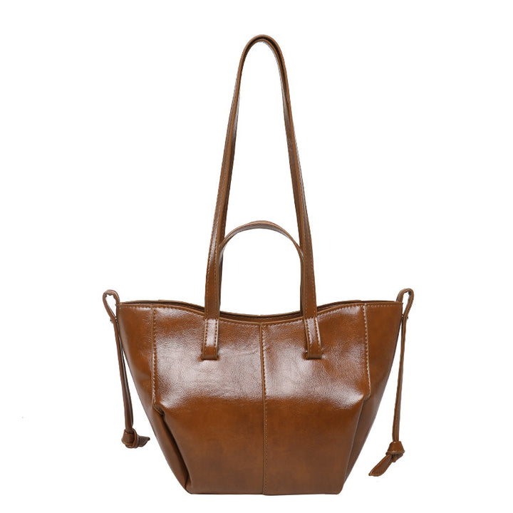 Brown Classic Structured Shopper