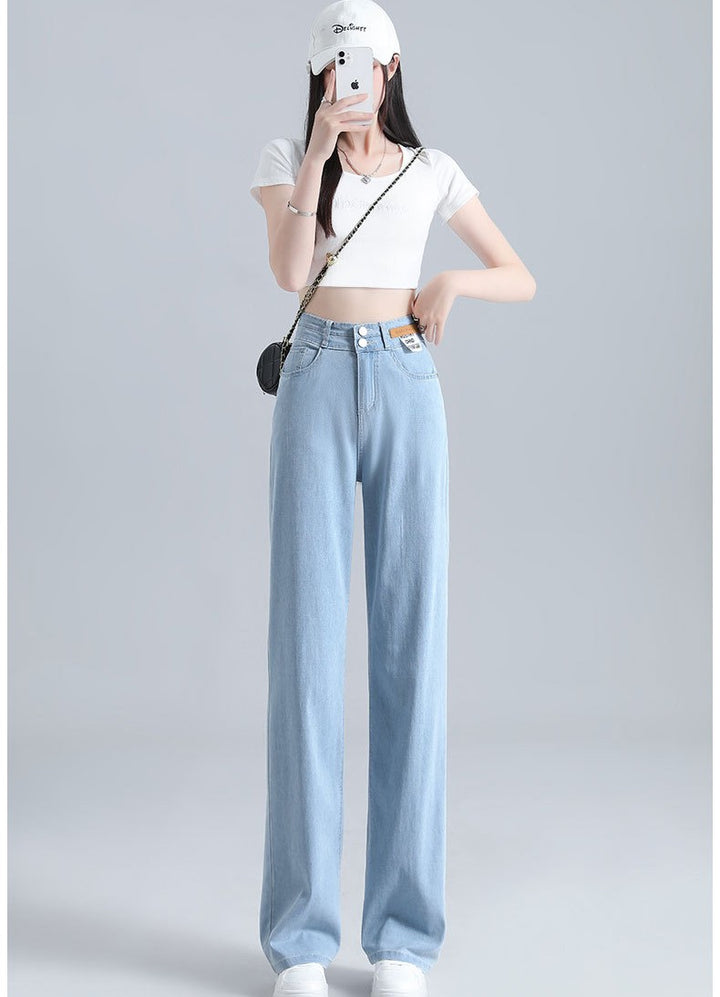 Light Blue Double Button Regular Fit Jeans