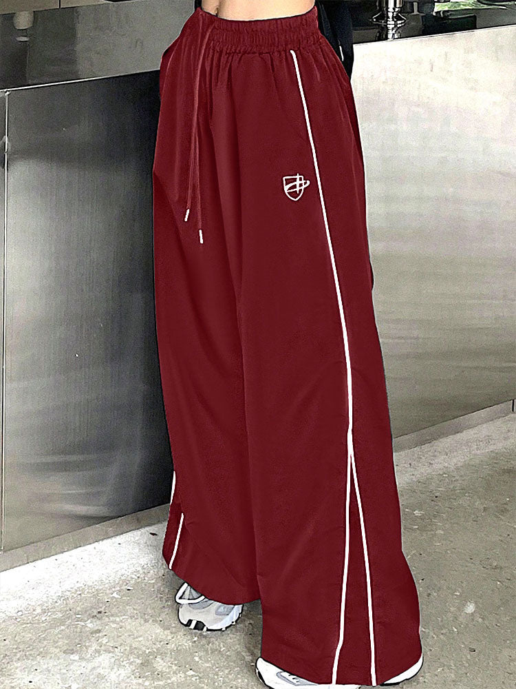 Wine Side Stripe Sweatpants