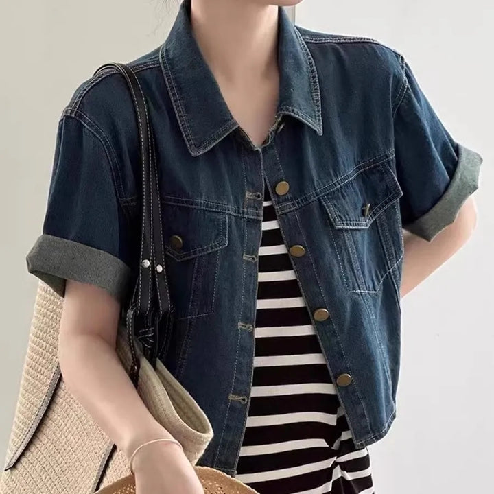 Blue Washed Denim Shirt