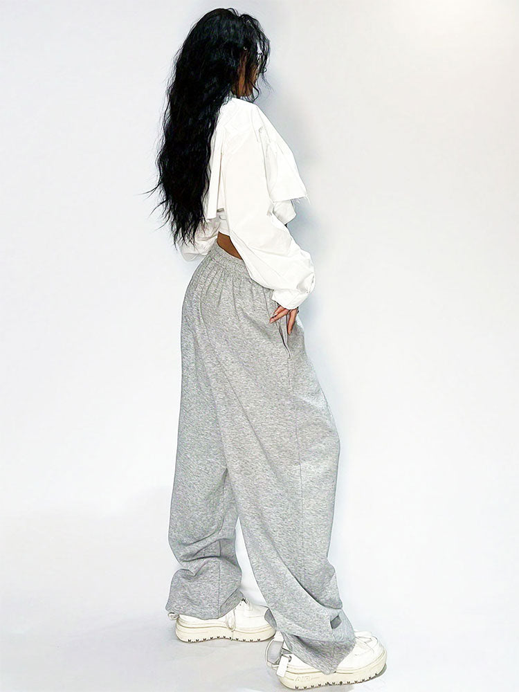 Grey Pull On Sweatpants