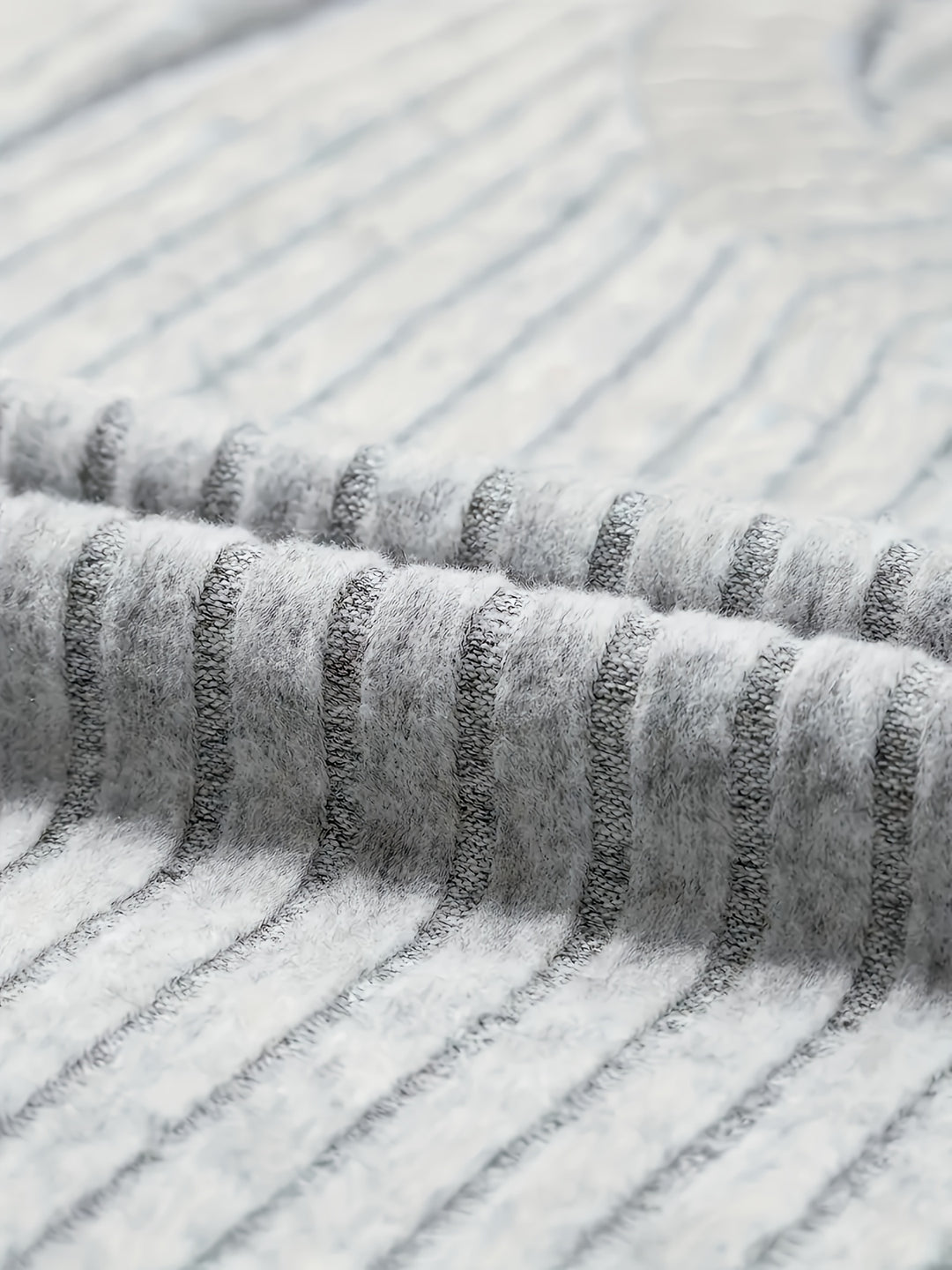 Grey Wide Ribbed Top