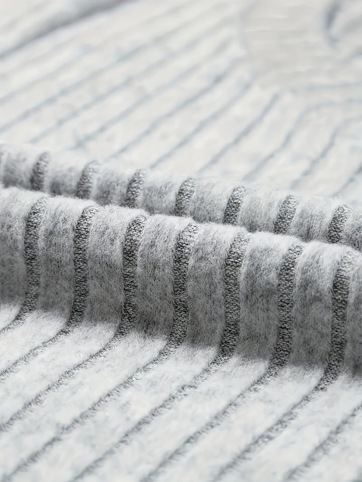 Grey Wide Ribbed Top