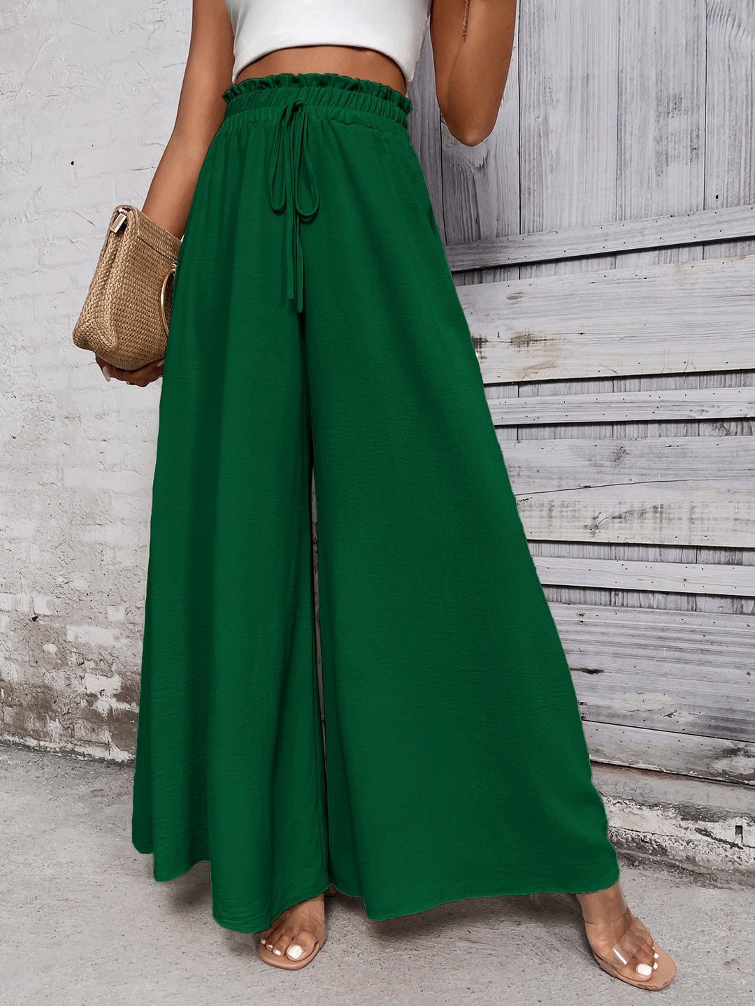 Green Wide Leg Trouser