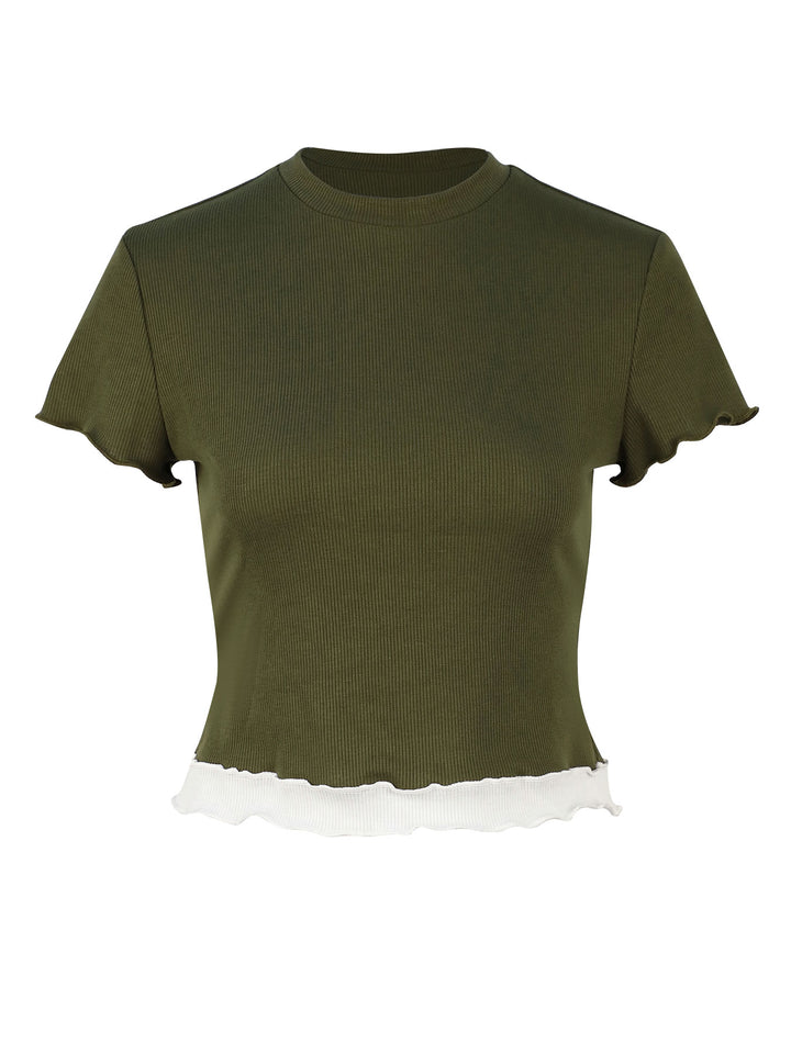 Green Slim Fit Tshirt