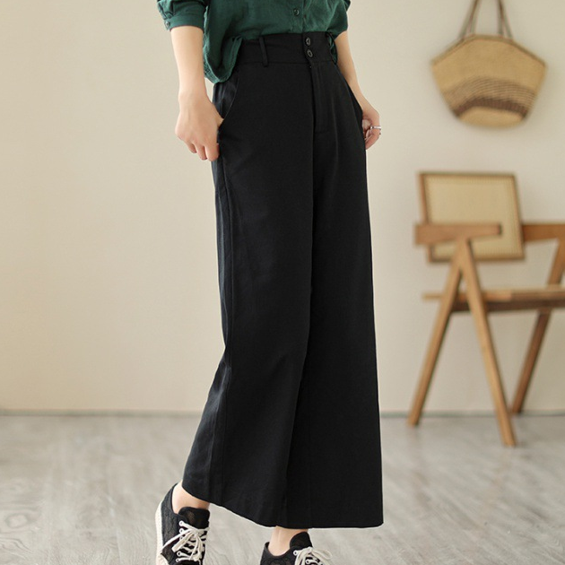 Black Regular Fit Pants