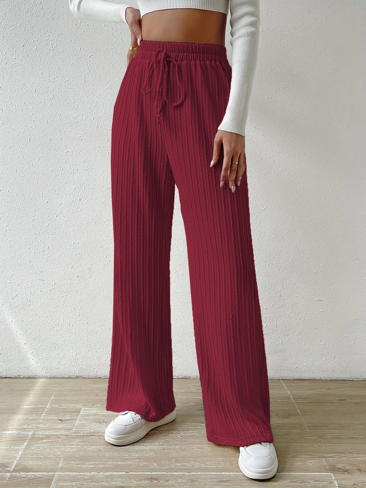 Burgundy Regular Fit Drawstring Joggers