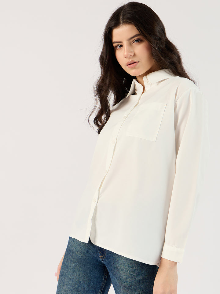 Solid White Oversized Shirt