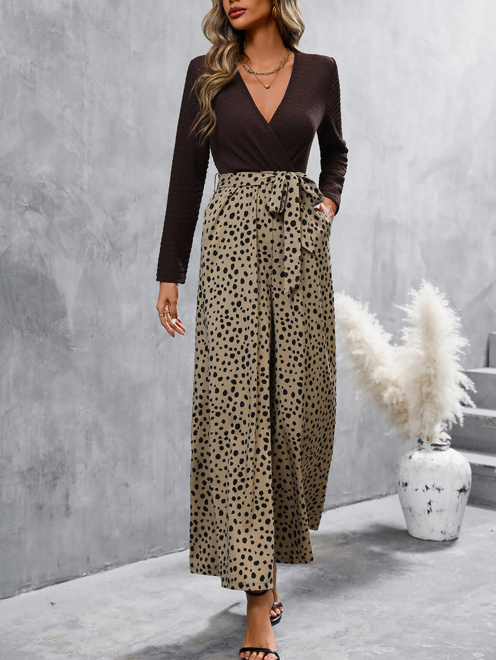 Brown Mix And Match Jumpsuit