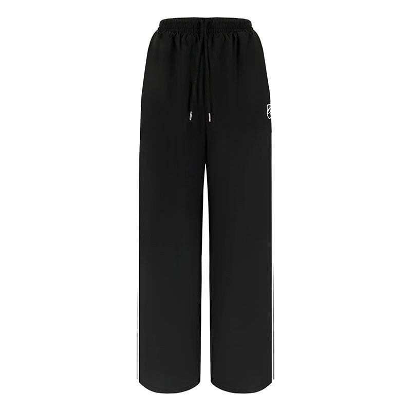 Black Side Contrast Binding Sweatpants