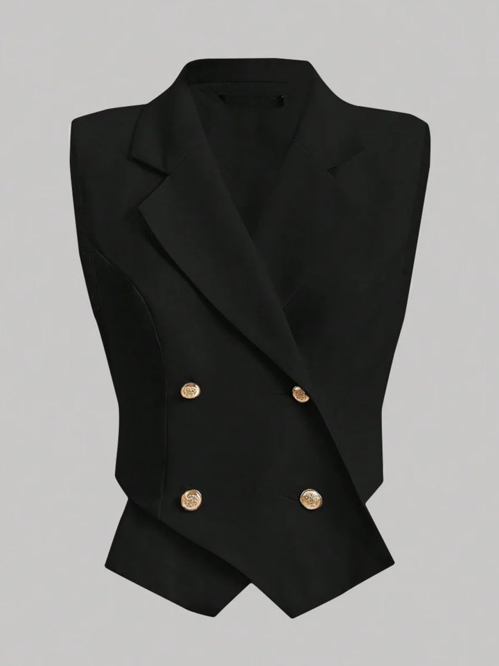Black Wrap Vest Top