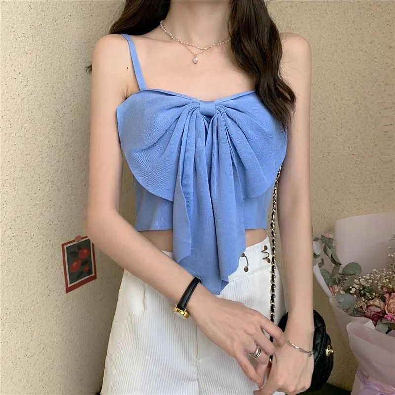 Blue Gold Buckle Strap Cami