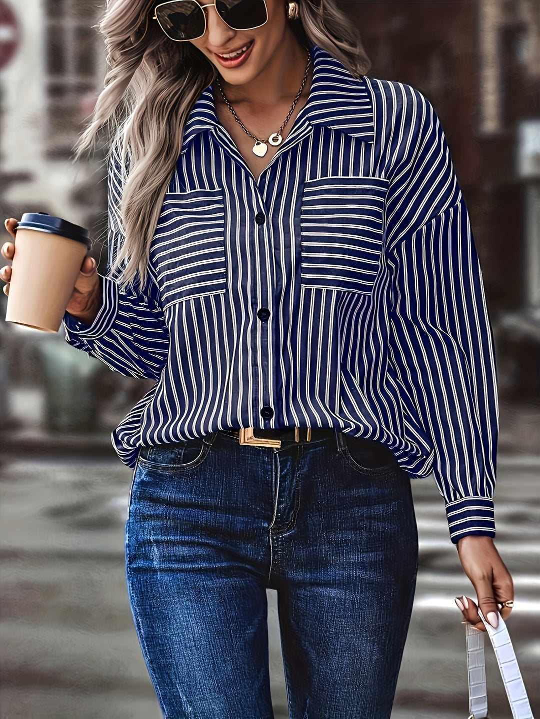 Blue Printed Shirt